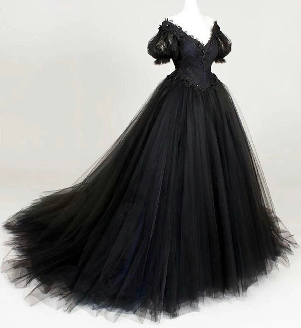 ANGELSBRIDEP Black Puffy Sleeves Ball Gown Quinceanera Dresses Sexy V-Neck Lace Sweet 16 Formal Birthday Princess Party Gowns
ANGELSBRIDEP Black Puffy Sleeves Ball Gown Quinceanera Dresses Sexy V-Neck Lace Sweet 16 Formal Birthday Princess Party Gowns