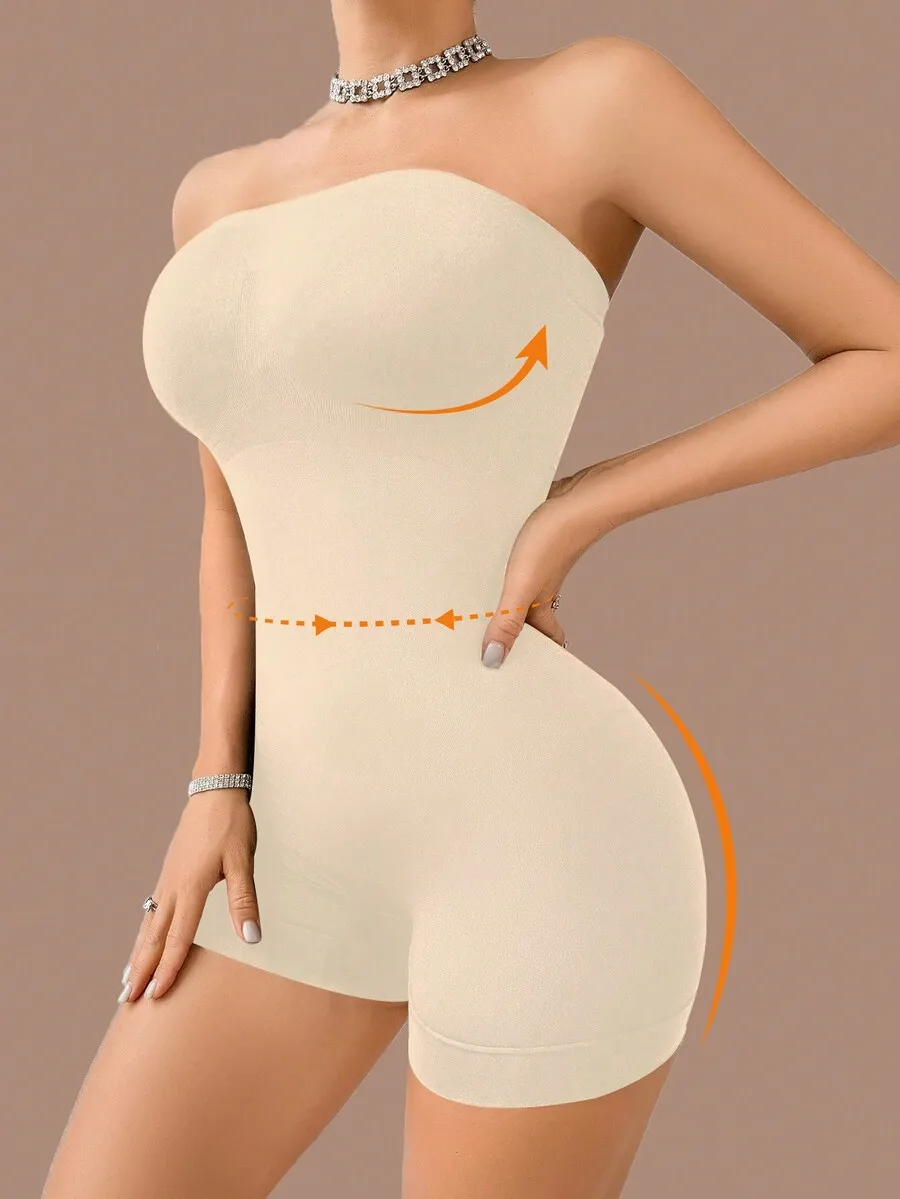 Women Seamless Waist Cincher Bodysuit With Hip Lifting And Chest Wrapping Shapewear
Women Seamless Waist Cincher Bodysuit With Hip Lifting And Chest Wrapping Shapewear
