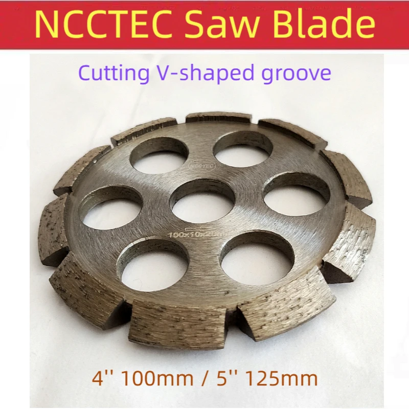 Porous 4'' 5'' Diamond V-shaped "V" Concrete Cutting Groove Tuck Pointing Blade 100 125mm V Slotted Grooving Fixing Crack Tools
Porous 4'' 5'' Diamond V-shaped "V" Concrete Cutting Groove Tuck Pointing Blade 100 125mm V Slotted Grooving Fixing Crack Tools