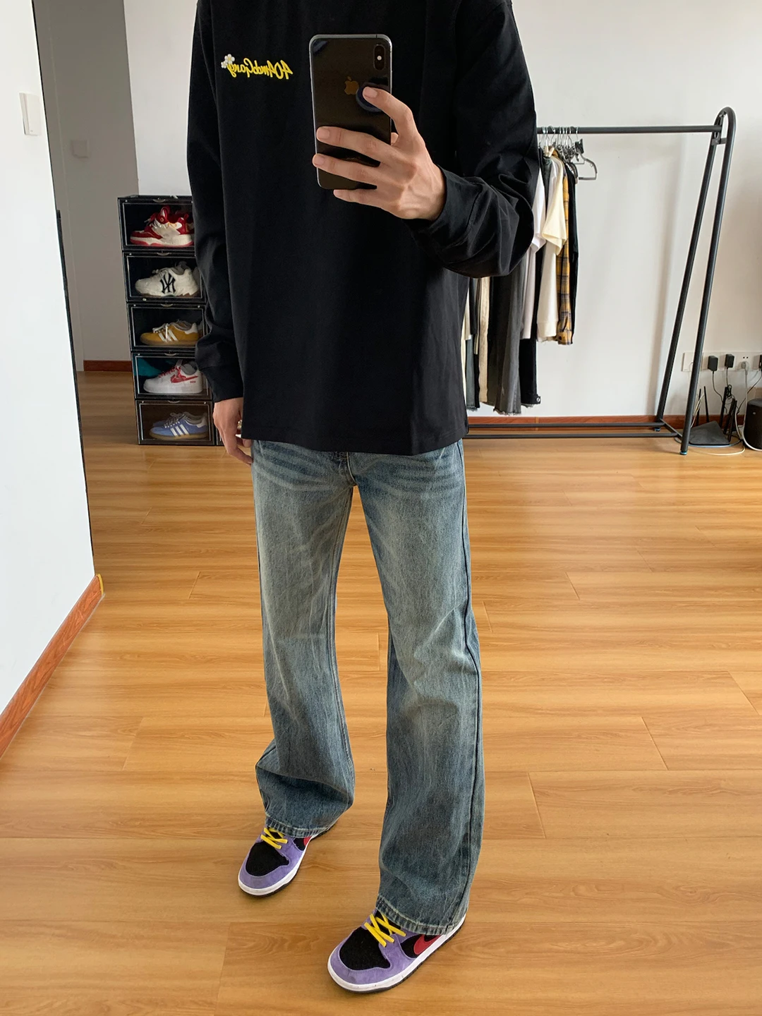 Retro Wa Blue Men's Jeans Straight Leg Bell Bot Slim Fit Elastic mid Waist Zipper Closure Autumn Season Casual Sle
Retro Wa Blue Men's Jeans Straight Leg Bell Bot Slim Fit Elastic mid Waist Zipper Closure Autumn Season Casual Sle