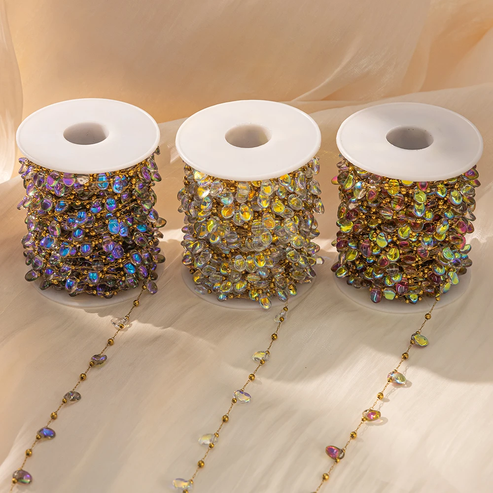 1 Meter Stainless Steel Colorful Bead Chain for DIY Necklace Bracelet Decor Jewelry Making Supplies Accessories Crafts Findings
1 Meter Stainless Steel Colorful Bead Chain for DIY Necklace Bracelet Decor Jewelry Making Supplies Accessories Crafts Findings