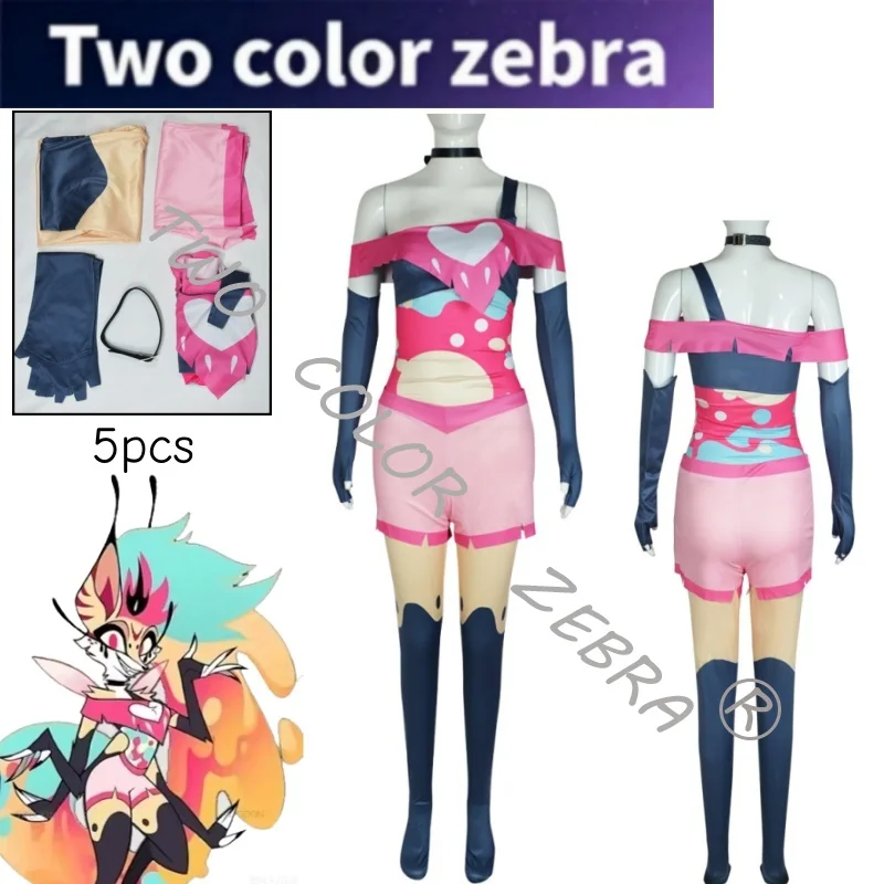 Bee Queen Beelzebub Cosplay Costume Pink Off-Shoulder Top White Heart Print and Long Gloves Full Set for Halloween Sexy Roleplay
Bee Queen Beelzebub Cosplay Costume Pink Off-Shoulder Top White Heart Print and Long Gloves Full Set for Halloween Sexy Roleplay