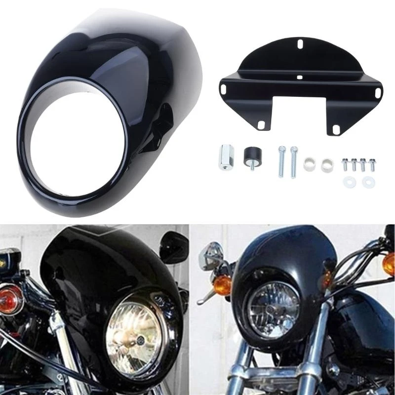 P5ED 6" Motorcycle Front Headlight Handlebar Fairing Windshield Black for 883 XL 1200
P5ED 6" Motorcycle Front Headlight Handlebar Fairing Windshield Black for 883 XL 1200