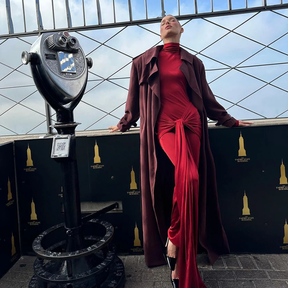 Women's New French High-Neck Long-Sleeved Dress Fashion Sexy Close-Fitting Slimming Patchwork Strap Floor-Length Dress
Women's New French High-Neck Long-Sleeved Dress Fashion Sexy Close-Fitting Slimming Patchwork Strap Floor-Length Dress