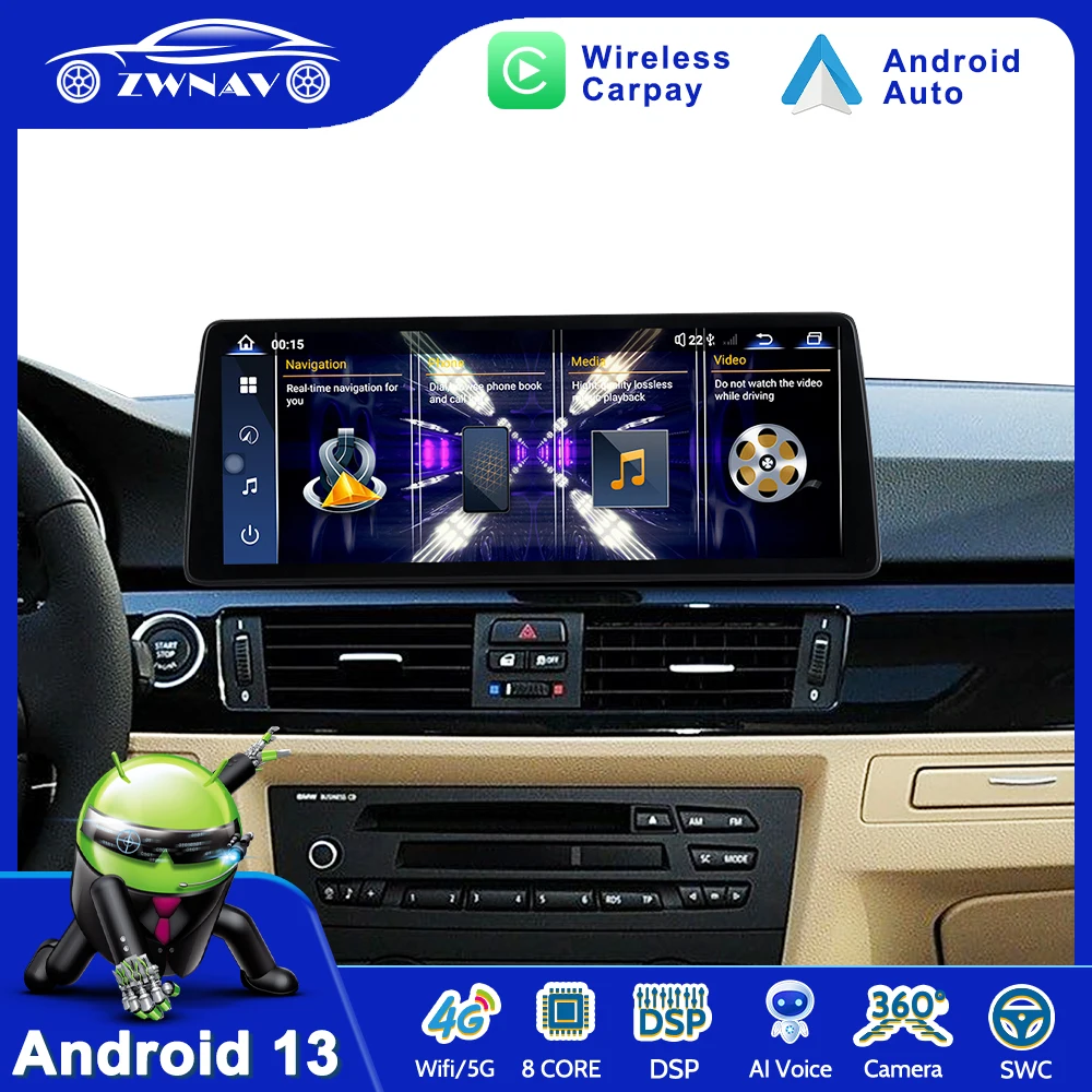 12,9-дюймовый автомобильный радиоприемник Android 13.0 для BMW 3 серии E90 2005 2006-2012 гг., беспроводной мультимедийный плеер CarPlay Android Auto
12,9-дюймовый автомобильный радиоприемник Android 13.0 для BMW 3 серии E90 2005 2006-2012 гг., беспроводной мультимедийный плеер CarPlay Android Auto