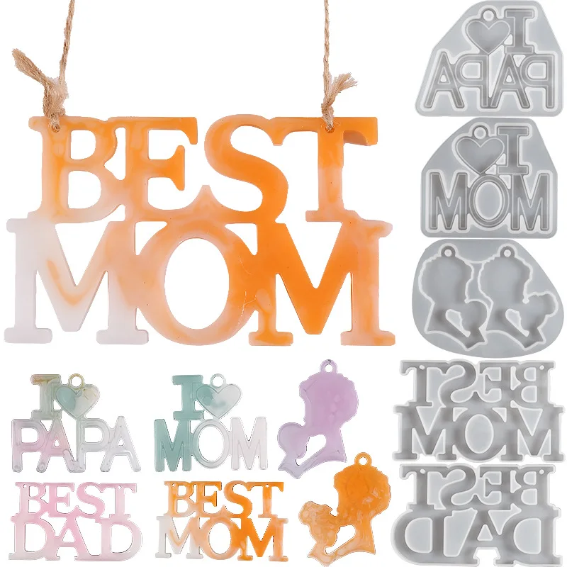 DIY Resin Mom Father Silicone Mold English Letter Keychain Bag Hanging Pendant Jewelry Silicone Molds For Resin Making Craft
DIY Resin Mom Father Silicone Mold English Letter Keychain Bag Hanging Pendant Jewelry Silicone Molds For Resin Making Craft