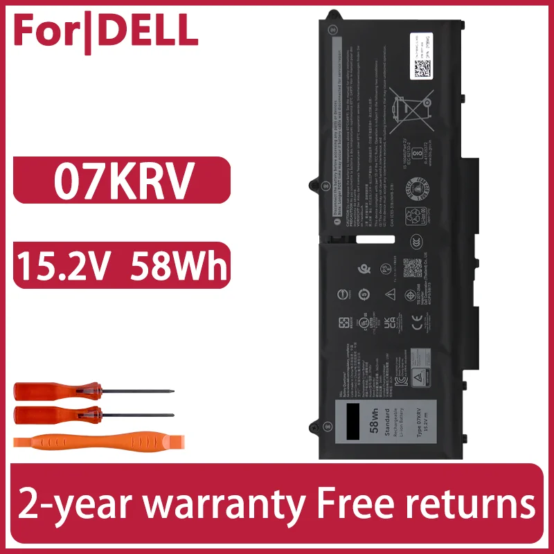 07KRV H4PVC 4FVJG O7KRV VTCWY 9K5Y9 3W64P D1GX0 Laptop battery For Dell Latitude 14 7430 7430 (2-in-1) 5430 15-7530 58Wh
07KRV H4PVC 4FVJG O7KRV VTCWY 9K5Y9 3W64P D1GX0 Laptop battery For Dell Latitude 14 7430 7430 (2-in-1) 5430 15-7530 58Wh