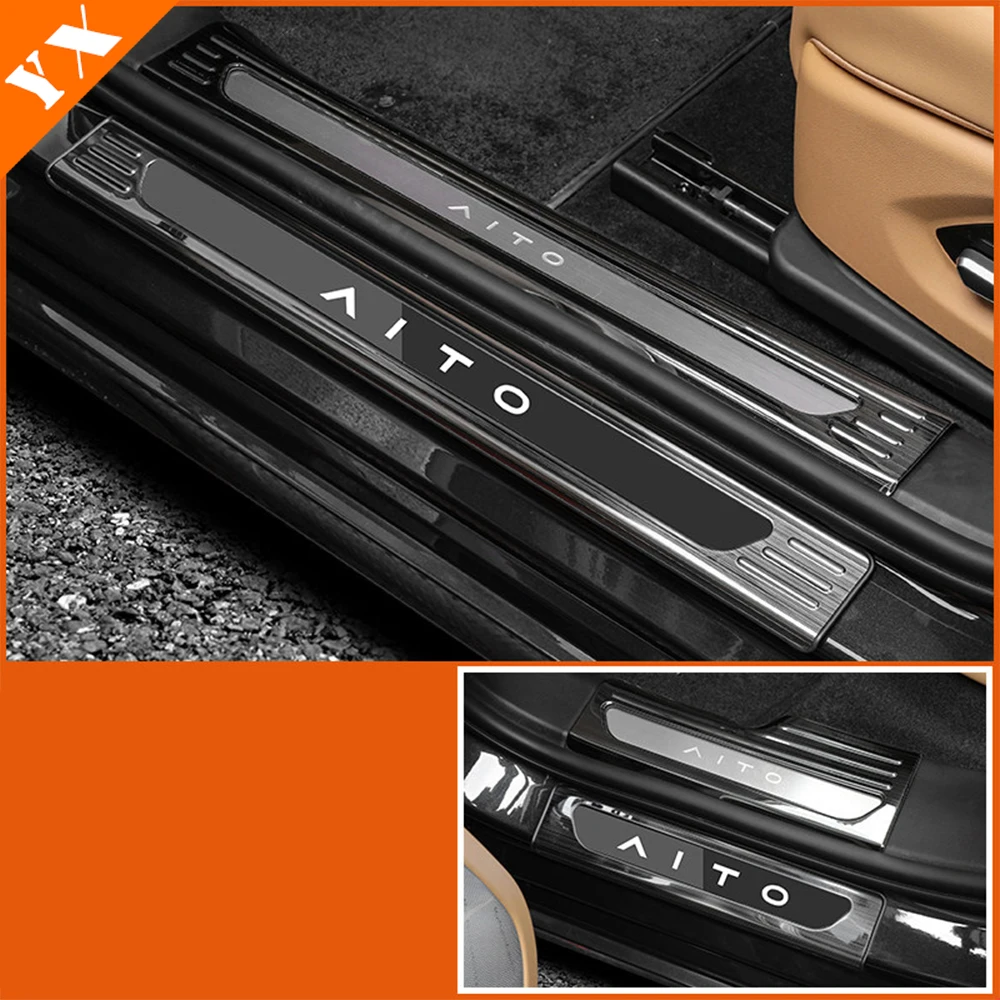 Car Door Sill Scuff Plate Welcome Pedal Protection Stainless Black Silver Garnish For Huawei Aito M5 Accessories 2022 2023
Car Door Sill Scuff Plate Welcome Pedal Protection Stainless Black Silver Garnish For Huawei Aito M5 Accessories 2022 2023