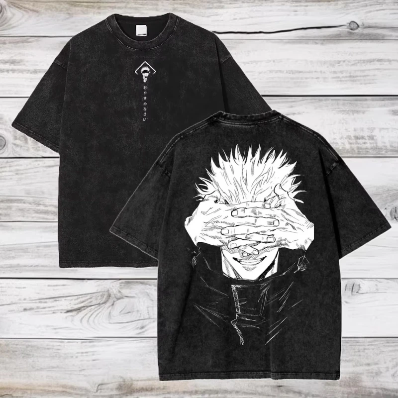 Gojo Satoru Jujutsu Kaisen T Shirt Men Women Tshirt Washed Cotton T-shirt Clothing Summer Short Sleeve Oversized Tees Streetwear
Gojo Satoru Jujutsu Kaisen T Shirt Men Women Tshirt Washed Cotton T-shirt Clothing Summer Short Sleeve Oversized Tees Streetwear