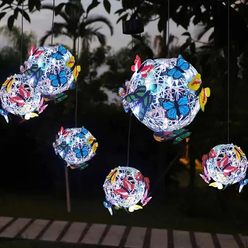 Butterfly Ball Lamp Solar Power Light Waterproof Atmosphere Light for Garden Outdoor Decoration, Solar Lamp Hanging Sensor Light
Butterfly Ball Lamp Solar Power Light Waterproof Atmosphere Light for Garden Outdoor Decoration, Solar Lamp Hanging Sensor Light