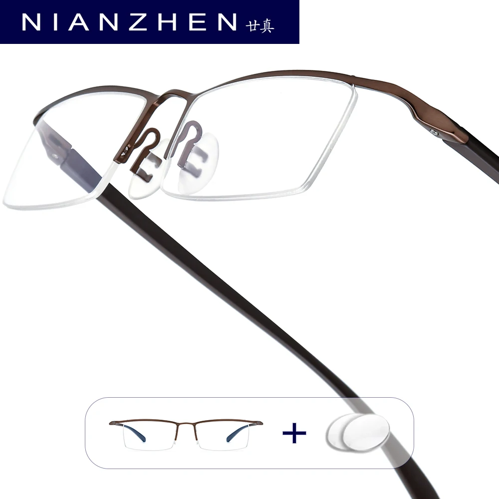 NIANZHEN Progressive Prescription Glasses Photochromic Myopia Optical Lens Eyewear Men Half-Rim Square Eyeglasses Frame 8190
NIANZHEN Progressive Prescription Glasses Photochromic Myopia Optical Lens Eyewear Men Half-Rim Square Eyeglasses Frame 8190