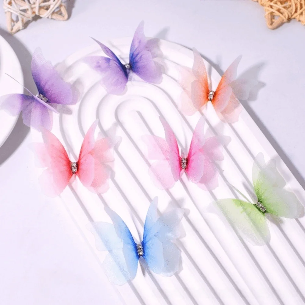 50Pcs 3D Organza Fabric Butterfly Appliques Jelly Color Double-layer Simulation Mesh Butterfly Patch Translucent
50Pcs 3D Organza Fabric Butterfly Appliques Jelly Color Double-layer Simulation Mesh Butterfly Patch Translucent
