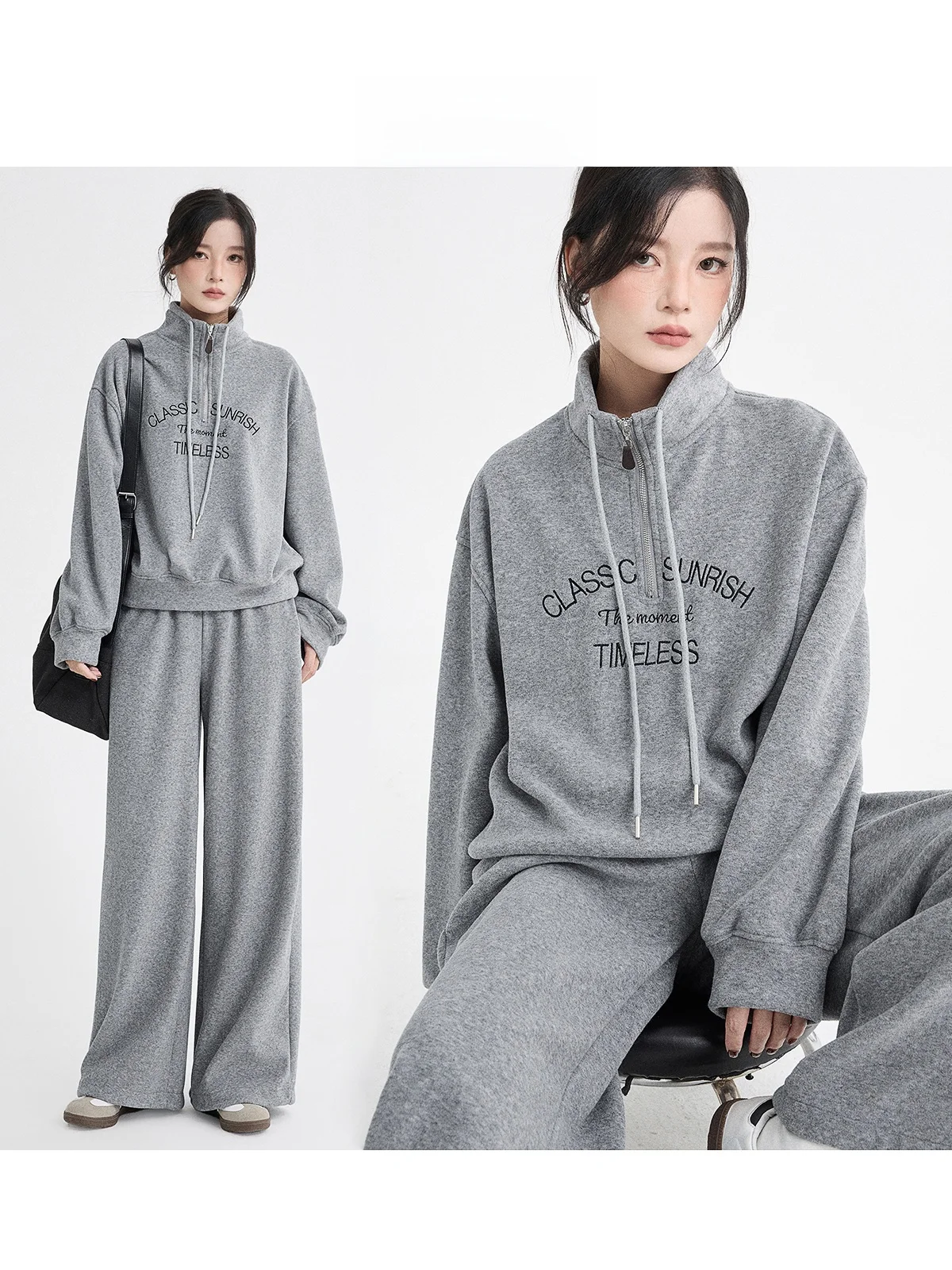 Женская толстовка на молнии с вышивкой и воротником-стойкой, на флисовой подкладке, удобная, дышащая, в уличном стиле, с длинными рукавами
Женская толстовка на молнии с вышивкой и воротником-стойкой, на флисовой подкладке, удобная, дышащая, в уличном стиле, с длинными рукавами