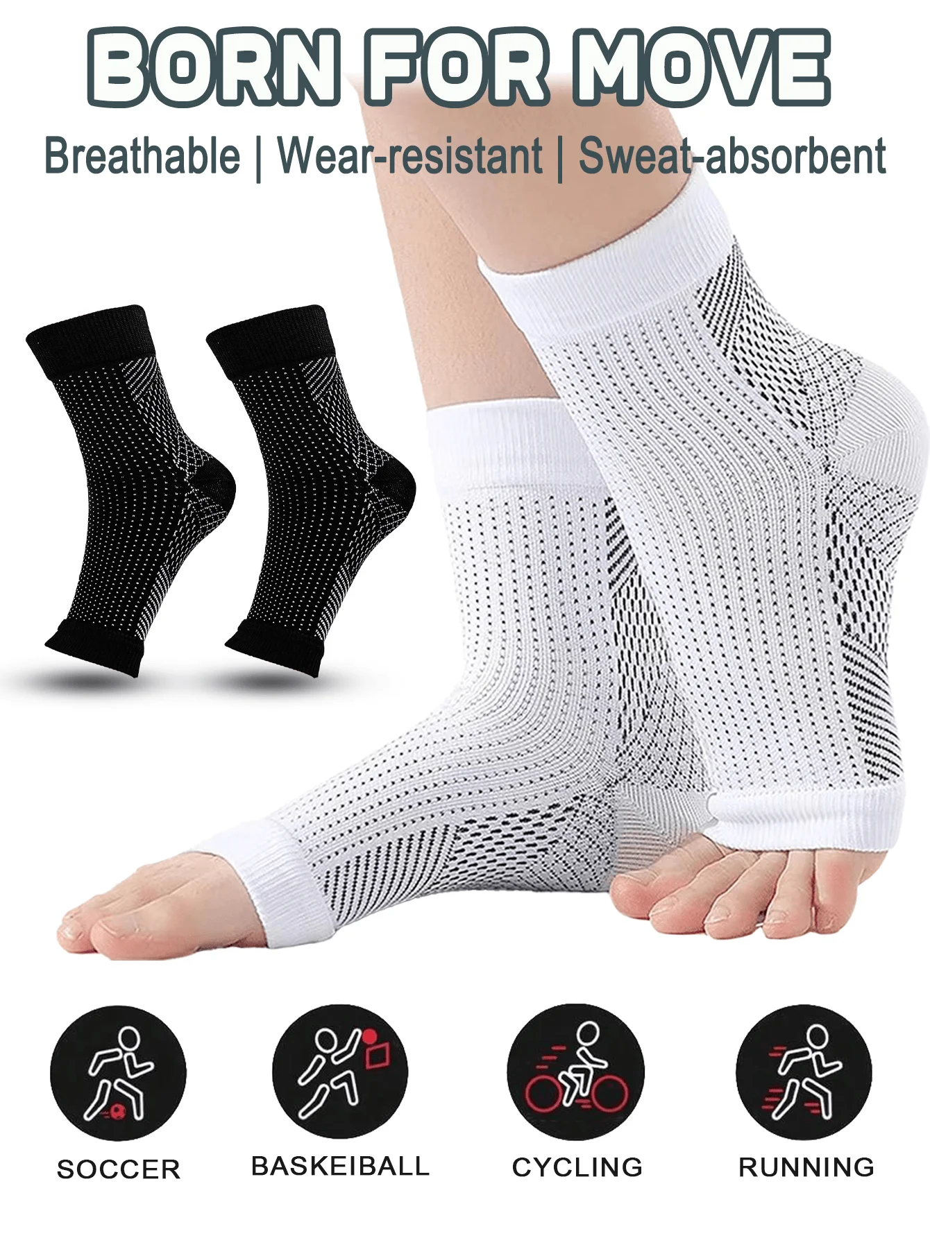 Ankle Compression Socks - Arch Supports For Sports, Running, Hiking, Cycling | Comfortable, Breathable Foot Covers
Ankle Compression Socks - Arch Supports For Sports, Running, Hiking, Cycling | Comfortable, Breathable Foot Covers