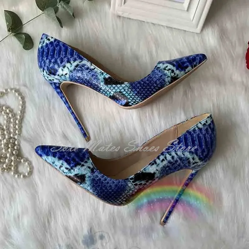 Dark Blue Snake Pattern Retro Women's Pumps Pointed Toe Super High Heel Sexy Dress Shoes Custom Mixed Colors Wedding Shoes
Dark Blue Snake Pattern Retro Women's Pumps Pointed Toe Super High Heel Sexy Dress Shoes Custom Mixed Colors Wedding Shoes