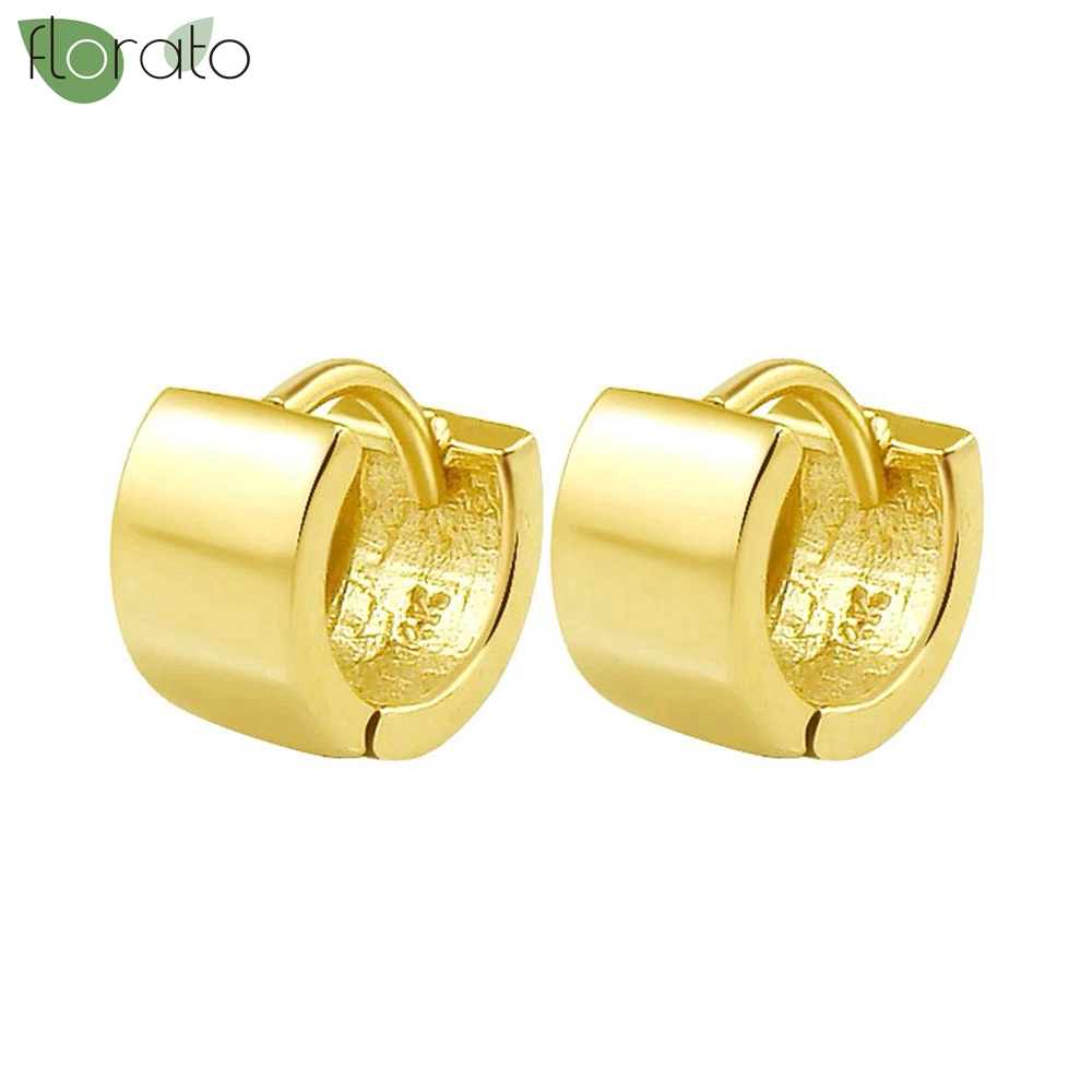 Fashion 925 Sterling Silver Needle 12mm Small Hoop Earrings Minimalistic Jewelry 7mm Wide Glossy Gold Color Ear Cuffs for Women
Fashion 925 Sterling Silver Needle 12mm Small Hoop Earrings Minimalistic Jewelry 7mm Wide Glossy Gold Color Ear Cuffs for Women