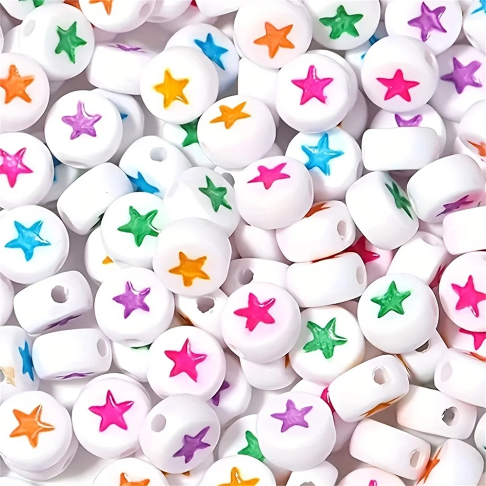 100/300/500pcs, 4 * 7mm color mixed pentagram round beads, can be made into bracelets, necklaces, rings, DIY
100/300/500pcs, 4 * 7mm color mixed pentagram round beads, can be made into bracelets, necklaces, rings, DIY