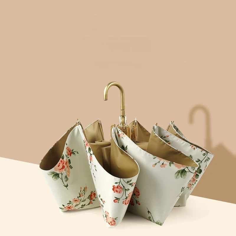 Luxury Gold Coating Umbrella Elegant Floral Sunnny and Rainny Umbrellas Vintage Flower High-end Summer Umbrella Rain Gear
Luxury Gold Coating Umbrella Elegant Floral Sunnny and Rainny Umbrellas Vintage Flower High-end Summer Umbrella Rain Gear