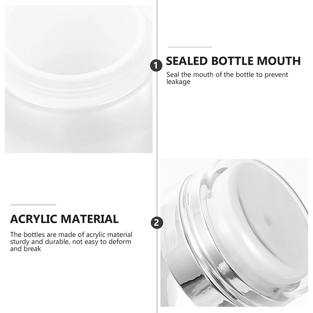 2pcs Plastic Airless Pump Bottles Dispenser for Travel Toiletries Containers Leak Proof Cream Storage Refillable
2pcs Plastic Airless Pump Bottles Dispenser for Travel Toiletries Containers Leak Proof Cream Storage Refillable