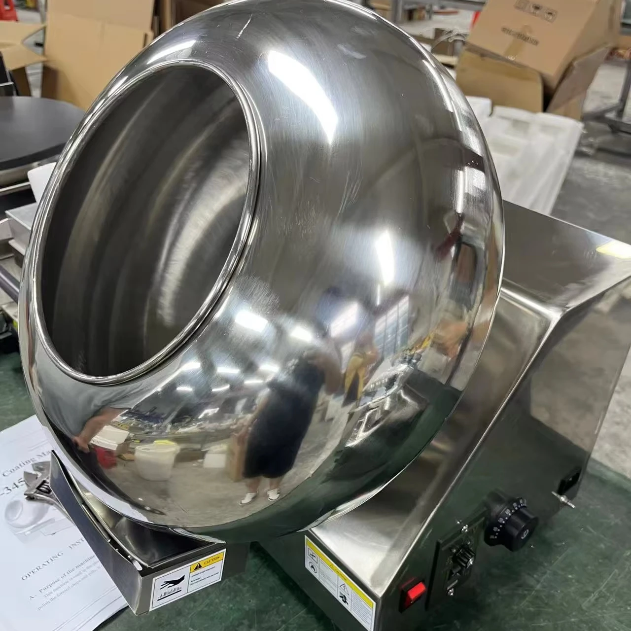 New Automatic Chocolate Panning Machine Steel Sugar Coating Polishing Equipment For Bakeries Retail Equipment Motor
New Automatic Chocolate Panning Machine Steel Sugar Coating Polishing Equipment For Bakeries Retail Equipment Motor