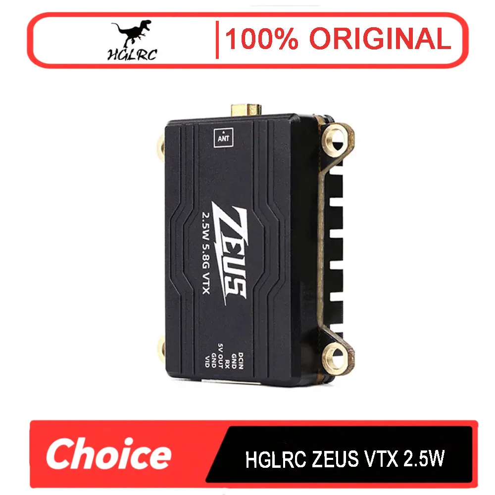 HGLRC ZEUS 5.8G 40CH 2.5W/2500mW Switchable VTX - CNC Shell with Heat Dissipation 2-6S Lipo Compatible for Long Range FPV Drone
HGLRC ZEUS 5.8G 40CH 2.5W/2500mW Switchable VTX - CNC Shell with Heat Dissipation 2-6S Lipo Compatible for Long Range FPV Drone