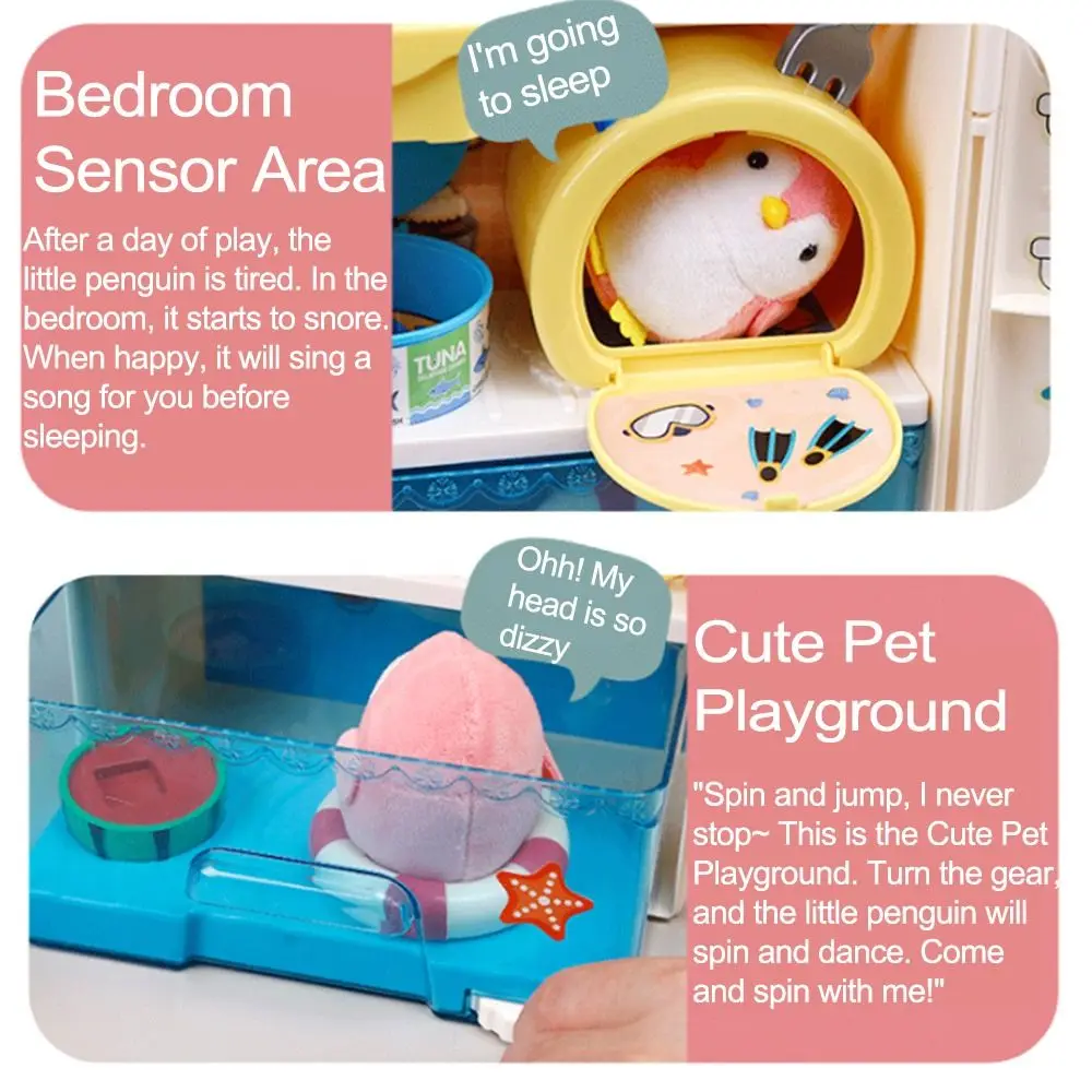 Cartoon Children's Refrigerator DIY Music Penguin Refrigerator Home Model Crafts Interactive Penguin Refrigerator Educational
Cartoon Children's Refrigerator DIY Music Penguin Refrigerator Home Model Crafts Interactive Penguin Refrigerator Educational