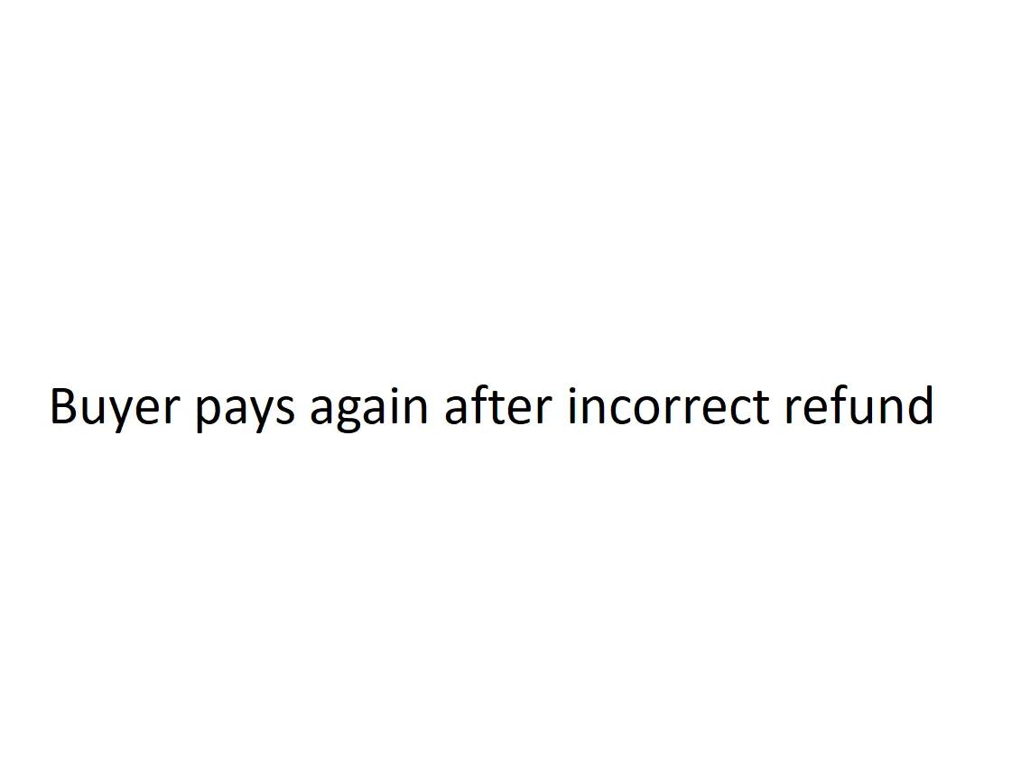 refund wrong ,buyer repay items CN¥ 42.44
refund wrong ,buyer repay items CN¥ 42.44