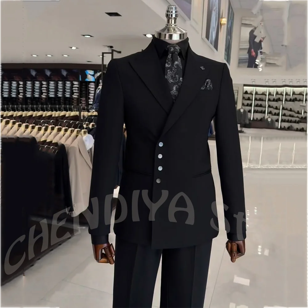 Luxury Men's Suit Elegant Peak Lapel Single Breasted Slim Fit High Quality Business Formal Outfit 2 Pieces Groon Wedding Set
Luxury Men's Suit Elegant Peak Lapel Single Breasted Slim Fit High Quality Business Formal Outfit 2 Pieces Groon Wedding Set
