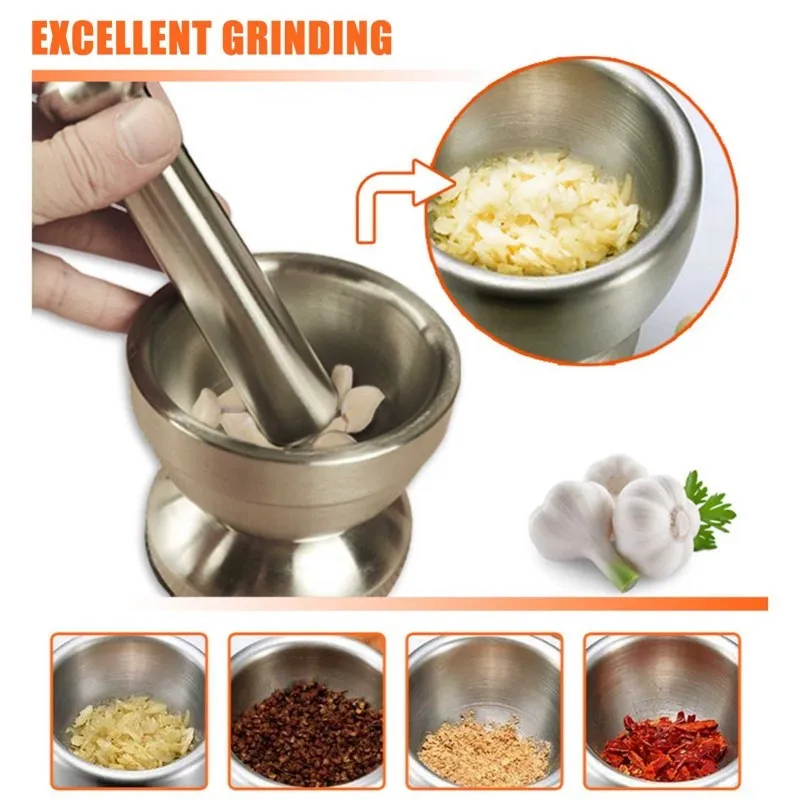 Stainless Steel Mortar and Pestle Set - Durable Kitchen Garlic Masher & Herb Crusher, Manual Food Grinder for Home Cooking
Stainless Steel Mortar and Pestle Set - Durable Kitchen Garlic Masher & Herb Crusher, Manual Food Grinder for Home Cooking