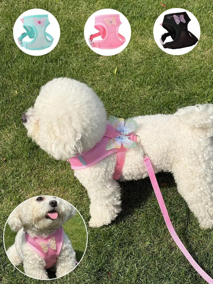 LANGXINGCS 1pc Elegant Butterfly Pet Harness & Leash Set, Polyester Butterfly Dog Harness & Leash Set With Detachable
LANGXINGCS 1pc Elegant Butterfly Pet Harness & Leash Set, Polyester Butterfly Dog Harness & Leash Set With Detachable