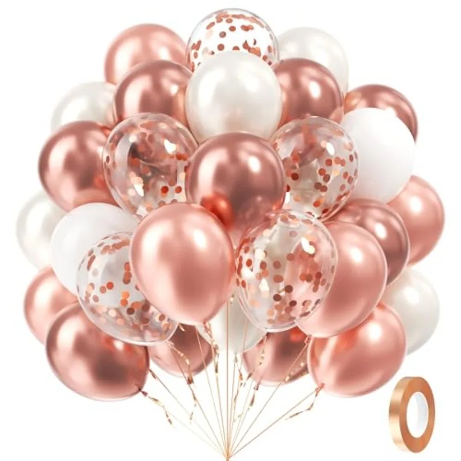 60pcs Balloons 12inch with Pearl White Confetti Balloons for Engagement Bridal Shower Wedding Birthday Party Decorations
60pcs Balloons 12inch with Pearl White Confetti Balloons for Engagement Bridal Shower Wedding Birthday Party Decorations