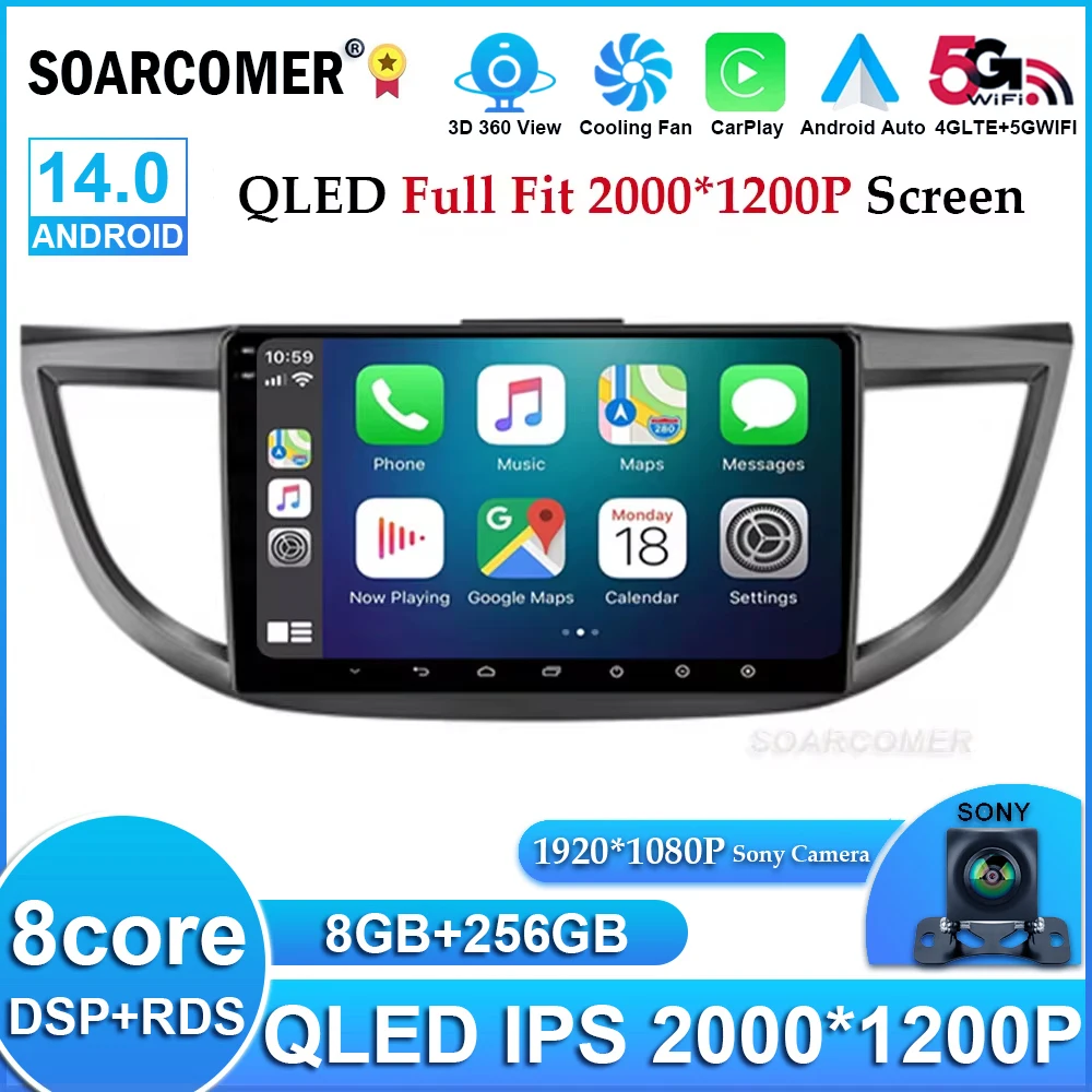 10 дюймов Carplay Android 14 для Honda CRV CR-V 2011-2016 автомобильное радио, мультимедийный видеоплеер, навигация GPS, Авто Bluetooth 4G WIFI
10 дюймов Carplay Android 14 для Honda CRV CR-V 2011-2016 автомобильное радио, мультимедийный видеоплеер, навигация GPS, Авто Bluetooth 4G WIFI
