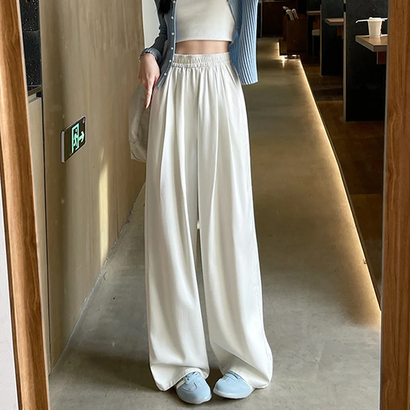 Women's Elastic Waist Casual Wide-Leg Jeans Soft Lightweight Harajuku Straight Denim Pants Autumn Fashion Lazy Style Trousers
Women's Elastic Waist Casual Wide-Leg Jeans Soft Lightweight Harajuku Straight Denim Pants Autumn Fashion Lazy Style Trousers