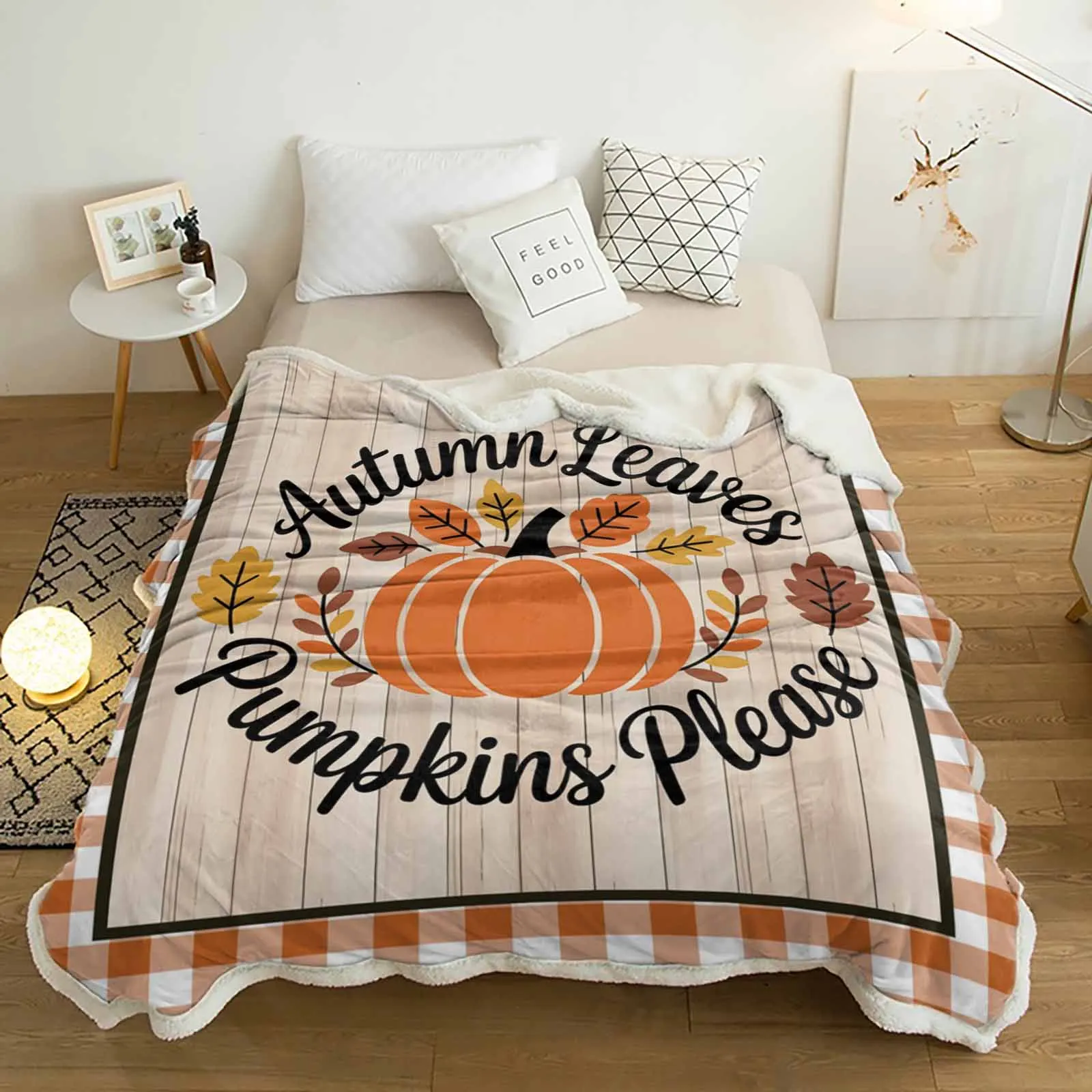Autumn Leaves Pumpkin Please Cashmere Blanket Warm Winter Soft Throw Blankets for Beds Sofa Wool Blanket Bedspread
Autumn Leaves Pumpkin Please Cashmere Blanket Warm Winter Soft Throw Blankets for Beds Sofa Wool Blanket Bedspread