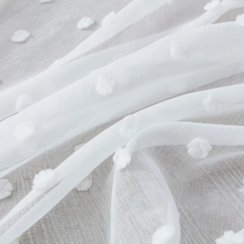 1 Piece Korean Romantic White Hairball Embroidery Tulle Curtain Elegant Transparent Sheer Voiles For Living room Bedroom Kitchen
1 Piece Korean Romantic White Hairball Embroidery Tulle Curtain Elegant Transparent Sheer Voiles For Living room Bedroom Kitchen