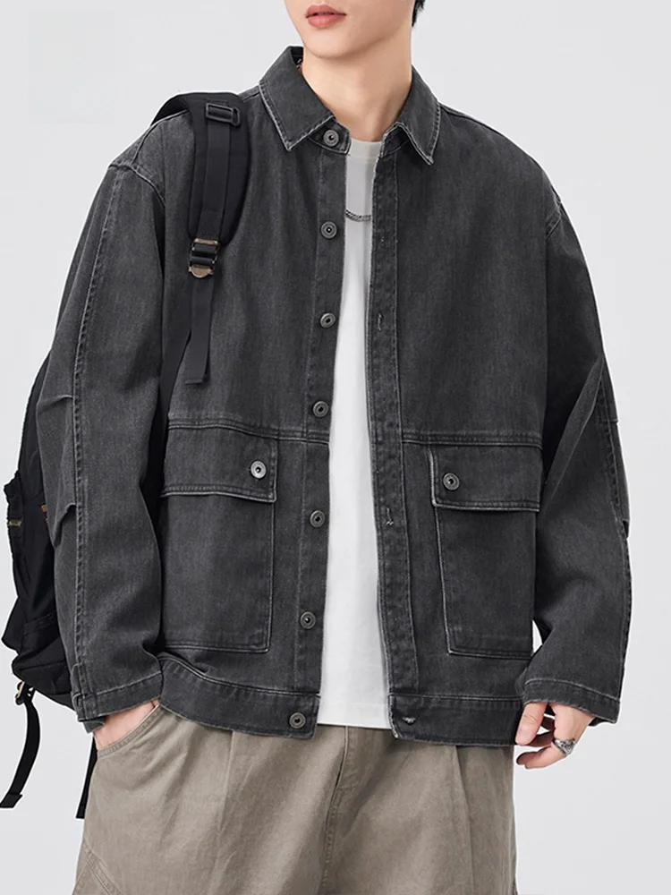 Waed Pure Cotton Men's Jaet Japanese Sle Simple Casual Workwear Denim Coat Spring Autumn Vintage High-End Feeling
Waed Pure Cotton Men's Jaet Japanese Sle Simple Casual Workwear Denim Coat Spring Autumn Vintage High-End Feeling