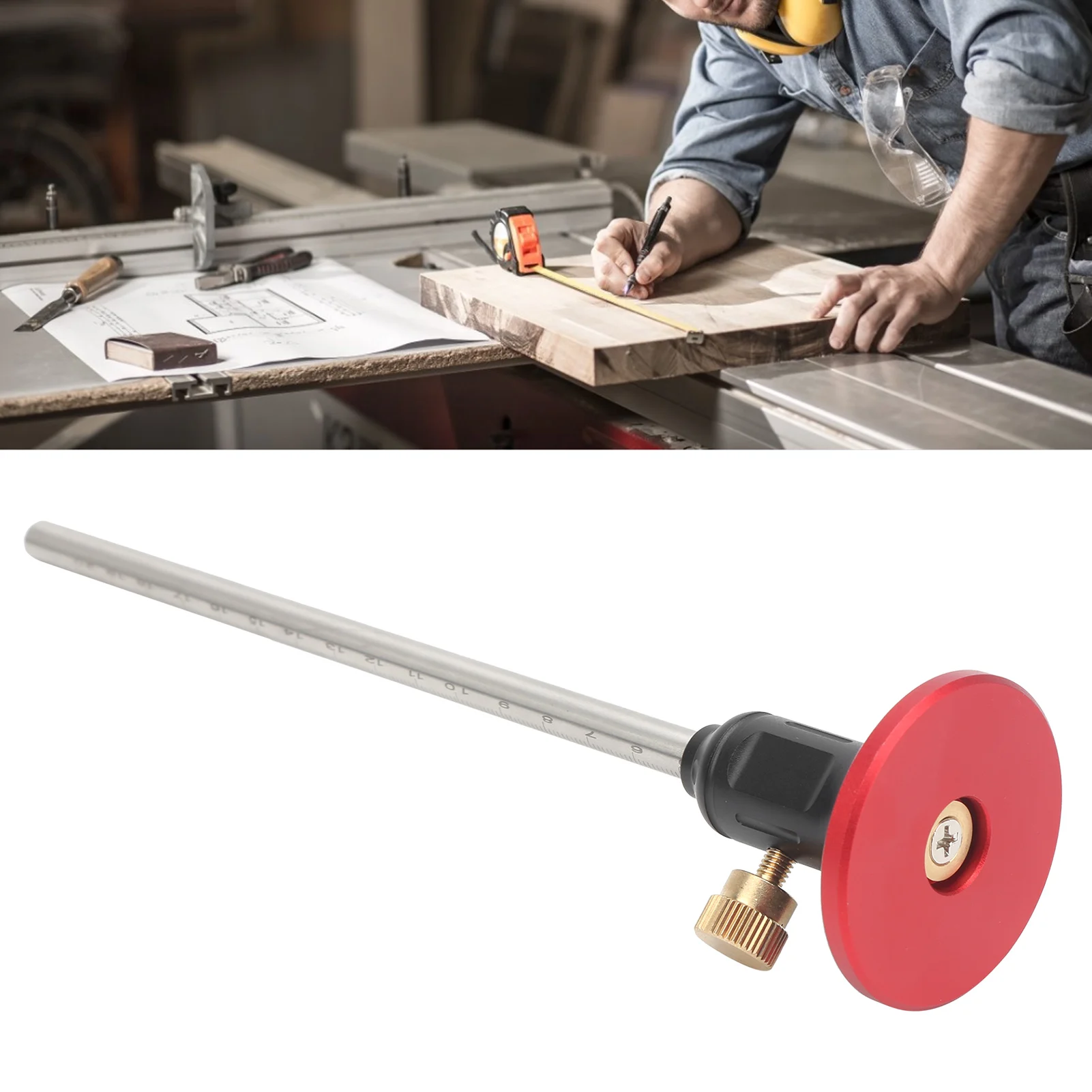 Scribe Gauge Woodworking Line Drawing Woodworking Scribe Gauge portable Scriber Line Drawing Maker Measuring Tools 0~20cm
Scribe Gauge Woodworking Line Drawing Woodworking Scribe Gauge portable Scriber Line Drawing Maker Measuring Tools 0~20cm