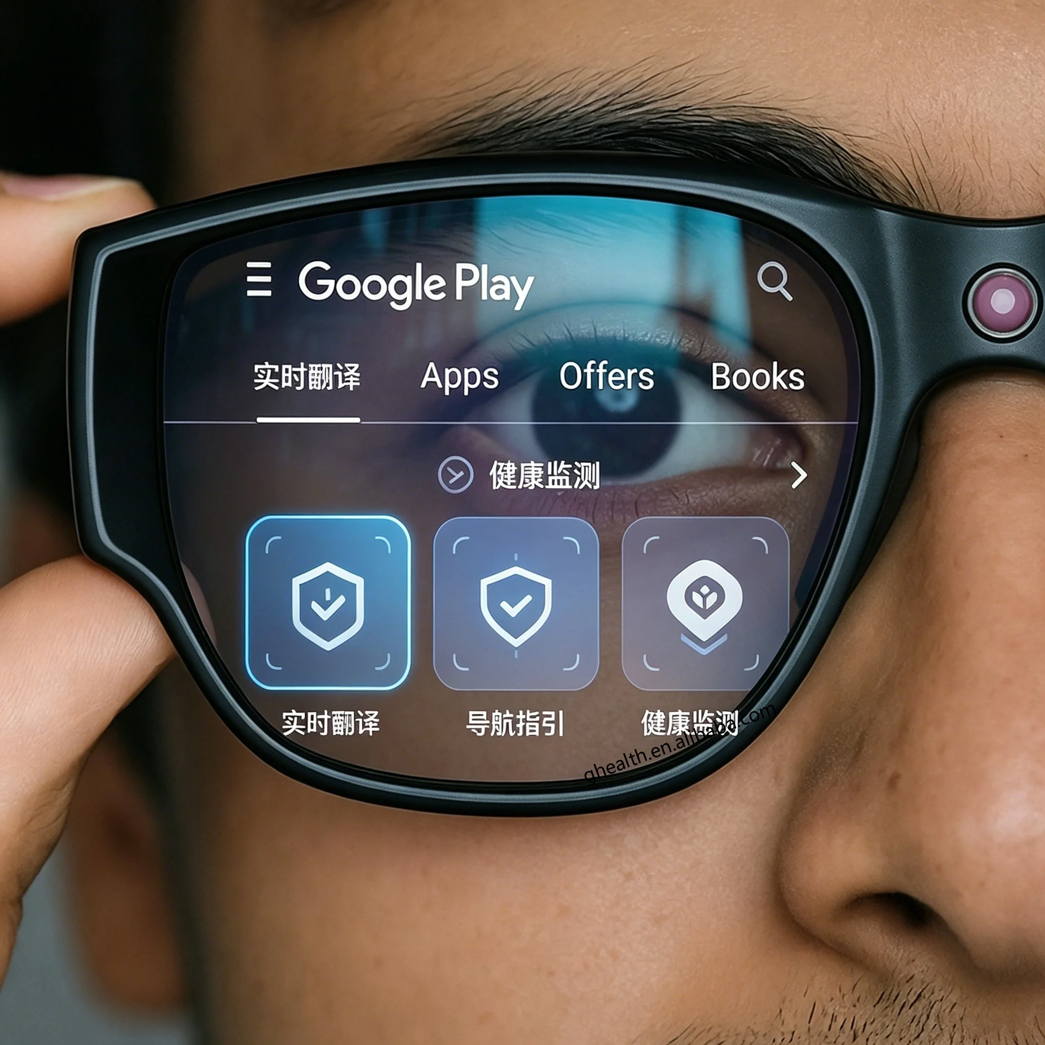 GHealth 2026 AI AR Smart Glasses 1080P OLED Display 16MP Camera PVC Wireless Open API SDK Support HD Visual Wearable Device OEM
GHealth 2026 AI AR Smart Glasses 1080P OLED Display 16MP Camera PVC Wireless Open API SDK Support HD Visual Wearable Device OEM