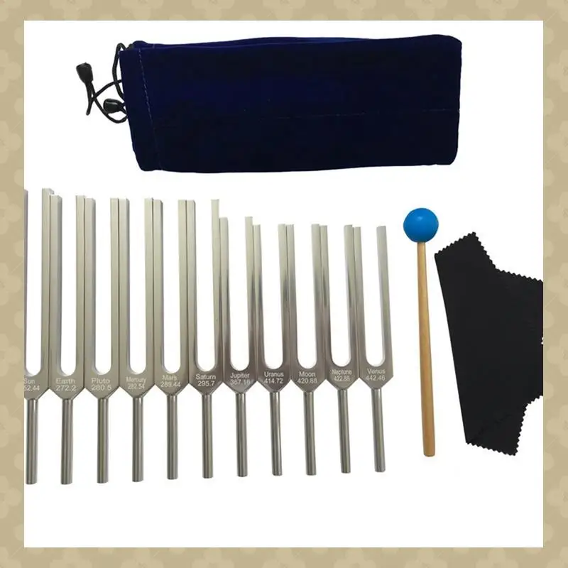 ABST Tuning Fork Set, 11 Tuning Forks For Healing, Sound Therapy, With Silicone Hammer Cleaning Cloth And Bag
ABST Tuning Fork Set, 11 Tuning Forks For Healing, Sound Therapy, With Silicone Hammer Cleaning Cloth And Bag