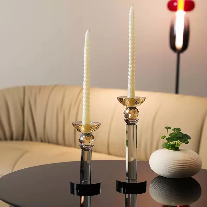 K9 Crystal Candlestick Holders Black Champagne For Home Tabletop Wedding Party Decoration Counter Centerpieces European Style
K9 Crystal Candlestick Holders Black Champagne For Home Tabletop Wedding Party Decoration Counter Centerpieces European Style