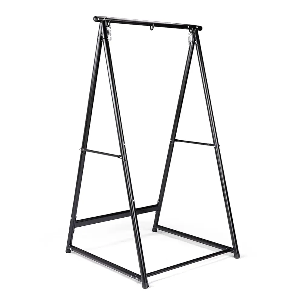 Outdoor Hammo Chair Stand, Heavy Duty A-Frame Metal Swing Stand With Powder-Coated Finish And 2 Hanging Holes For Yard, Porch,
Outdoor Hammo Chair Stand, Heavy Duty A-Frame Metal Swing Stand With Powder-Coated Finish And 2 Hanging Holes For Yard, Porch,