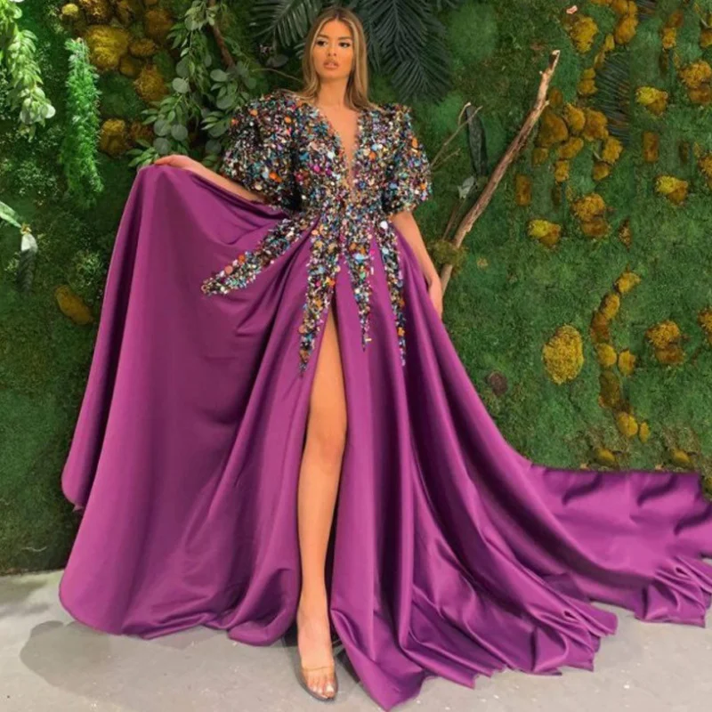 2024 New-Border European and American Women's Clothing Dress Sequined Large SlitBanquet Evening Dress
2024 New-Border European and American Women's Clothing Dress Sequined Large SlitBanquet Evening Dress