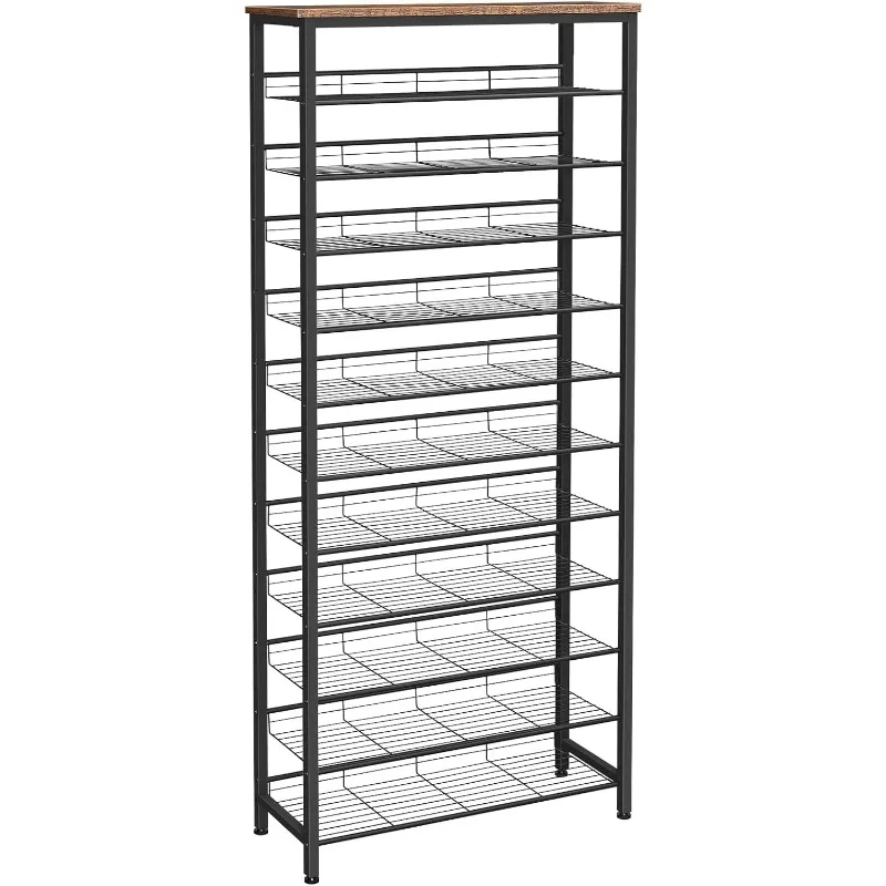 12-Tier Shoe Rack, Large Capacity Shoe Storage Organizer for 35-45 Pairs of Shoes, Standing Shoe Shelf with Slanted Shelves
12-Tier Shoe Rack, Large Capacity Shoe Storage Organizer for 35-45 Pairs of Shoes, Standing Shoe Shelf with Slanted Shelves