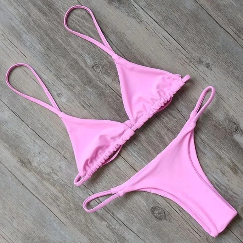 Bikini Women's Simple Solid Color Swimsuit Comfortable Fabric Sexy Backless Sports Swimming Fashion Clothing
Bikini Women's Simple Solid Color Swimsuit Comfortable Fabric Sexy Backless Sports Swimming Fashion Clothing