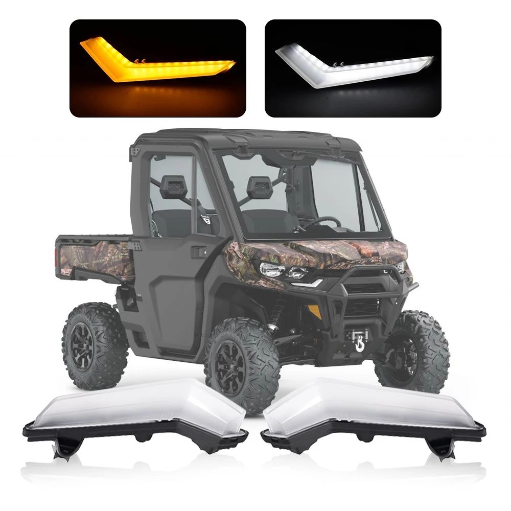 Front Defender LED Turn Signal DRL Daytime Running Lights Kits with White Yellow Light for 2020 2021 2022 2023 Can-Am Defender
Front Defender LED Turn Signal DRL Daytime Running Lights Kits with White Yellow Light for 2020 2021 2022 2023 Can-Am Defender