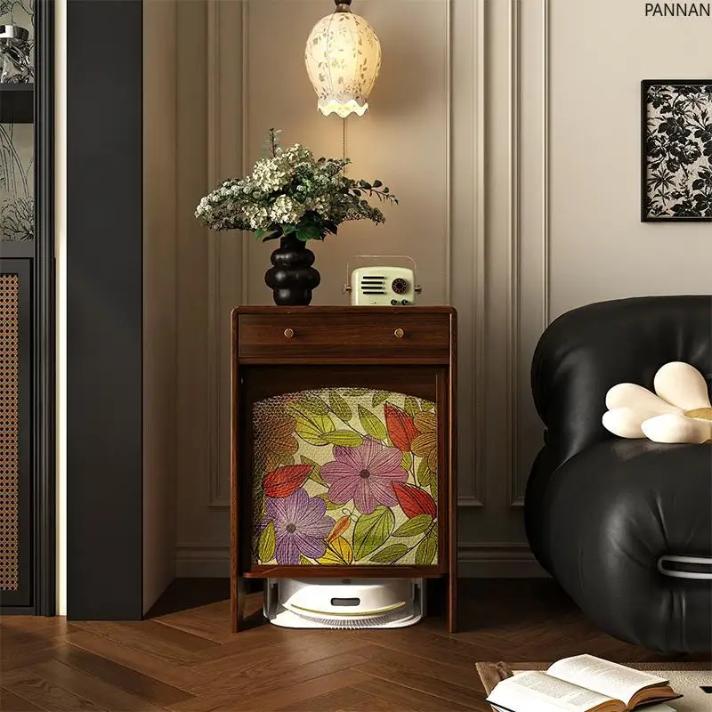 Medieval style solid wood sweeping robot storage cabinet living room flower decoration locker
Medieval style solid wood sweeping robot storage cabinet living room flower decoration locker