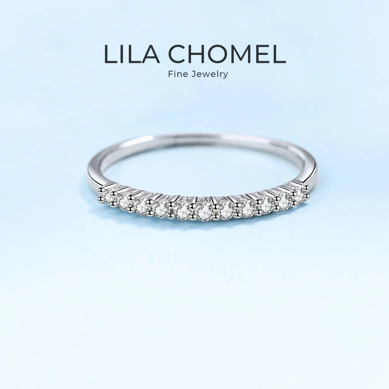 Lady Fine Jewelry Daughter 18K White Gold Rings Women Wedding Band 0.16CT Moissanite Diamond Valentine's Day Girl Birthday Gift
Lady Fine Jewelry Daughter 18K White Gold Rings Women Wedding Band 0.16CT Moissanite Diamond Valentine's Day Girl Birthday Gift