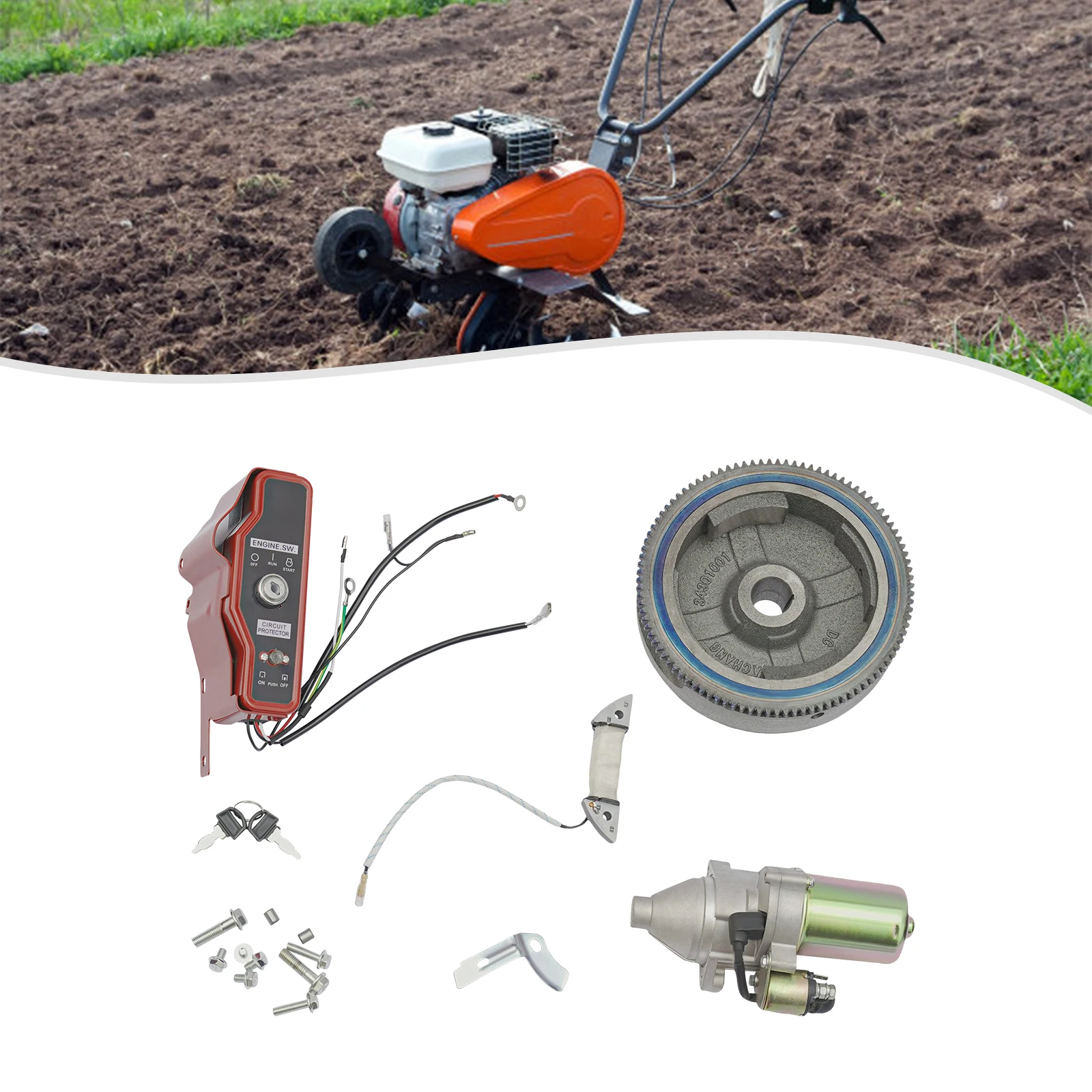 Electric Starter Kit for Honda GX340 GX390 12V Key Start Flywheel Motor Conversion Set from Manual to Electric, Engine Upgrade
Electric Starter Kit for Honda GX340 GX390 12V Key Start Flywheel Motor Conversion Set from Manual to Electric, Engine Upgrade