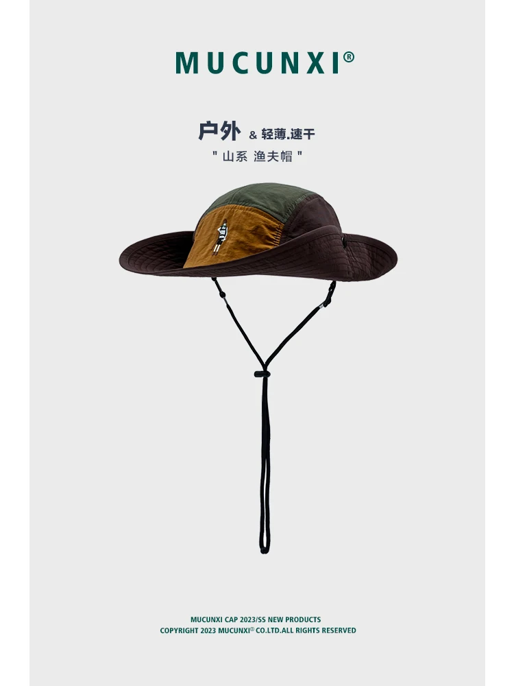 Summer Outdoor Retro Contrast Color Alpine Cap Light and Quick-Drying Embroidery Adjustable Bucket Hat Sun Hat Tide
Summer Outdoor Retro Contrast Color Alpine Cap Light and Quick-Drying Embroidery Adjustable Bucket Hat Sun Hat Tide