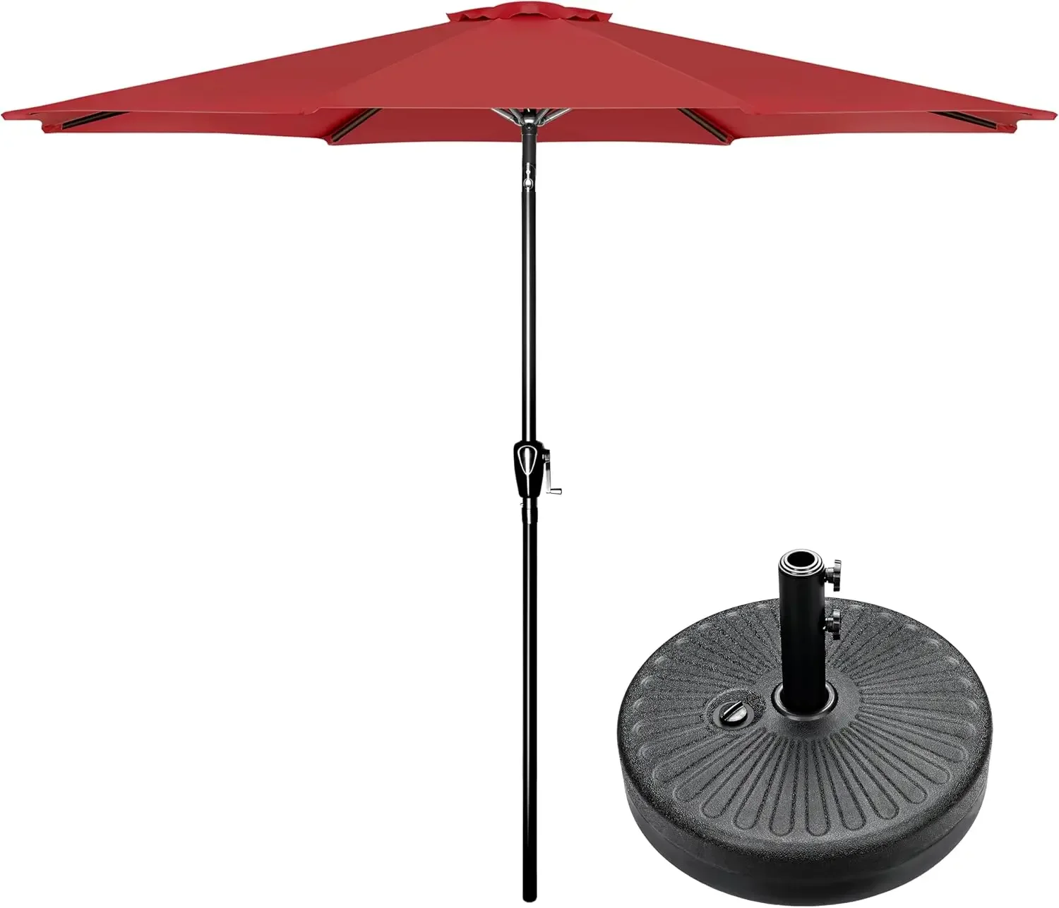 9Ft Outdoor Patio Umbrella With Push Button Tilt Crank 50Lbs Base Stand For Garden Lawn Deck Backyard Pool Red
9Ft Outdoor Patio Umbrella With Push Button Tilt Crank 50Lbs Base Stand For Garden Lawn Deck Backyard Pool Red
